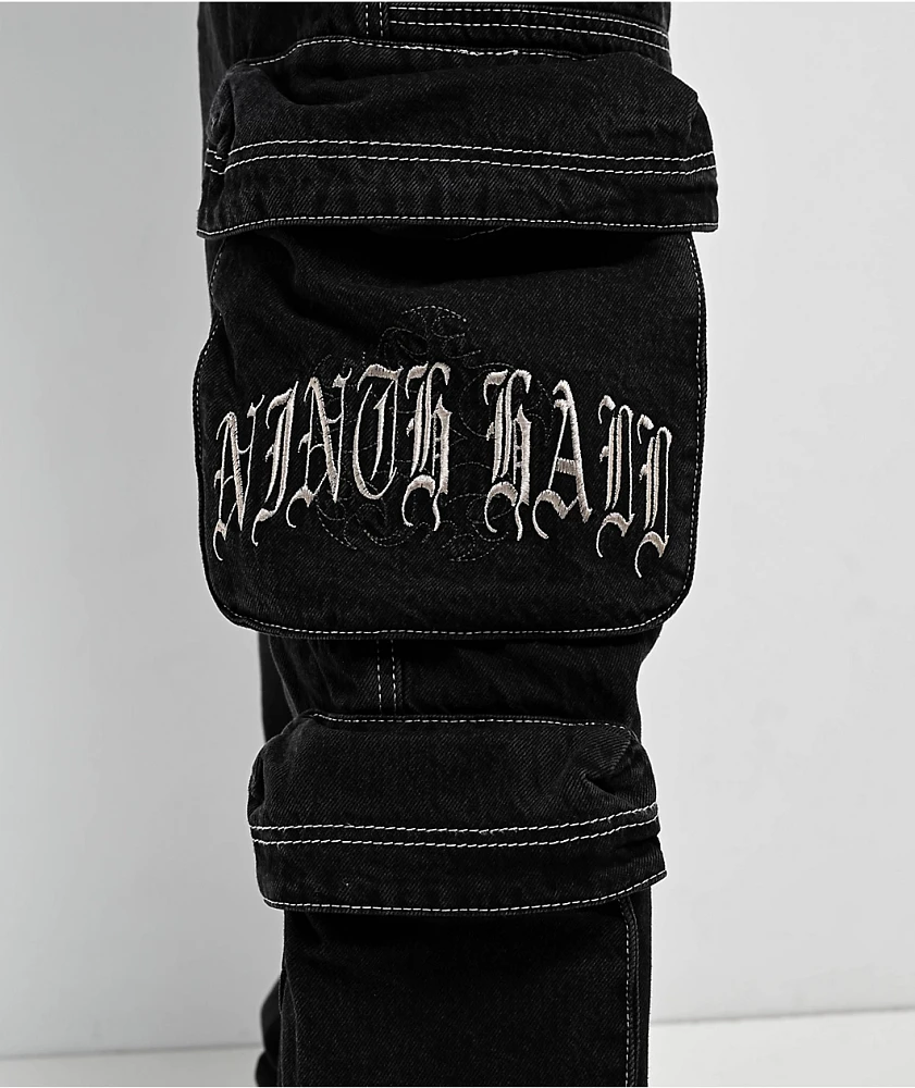 Ninth Hall Ambush Black 3D Cargo Pants | Liberty Center