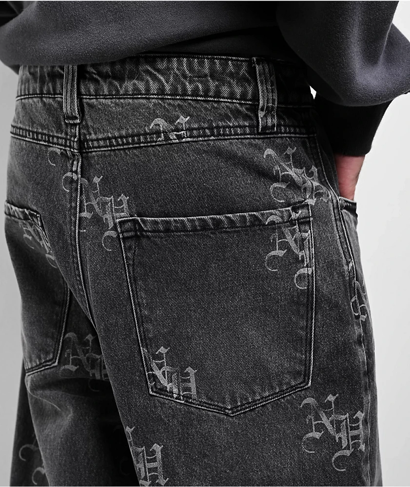 Ninth Hall Ambush Black Wash Loose Fit Jeans | Arden Fair