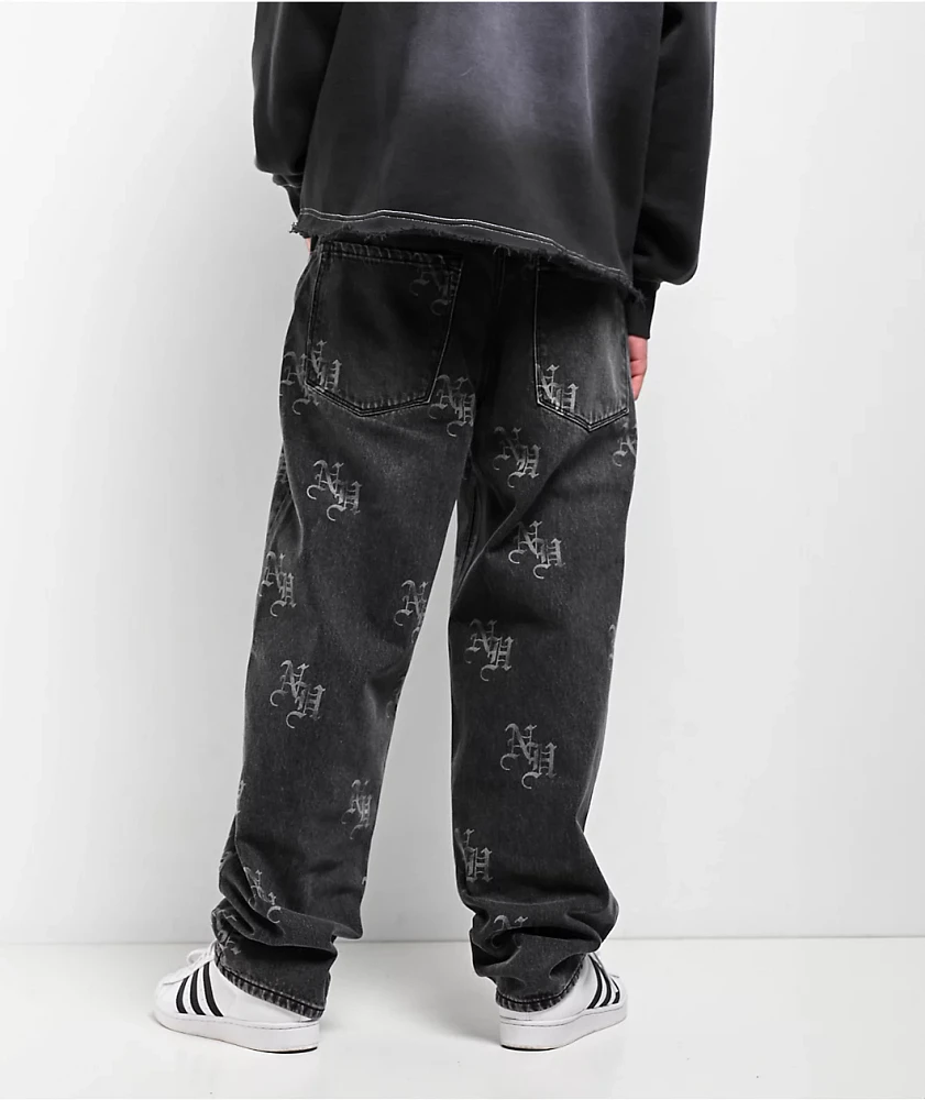 Ninth Hall Ambush Black Wash Loose Fit Jeans | Arden Fair