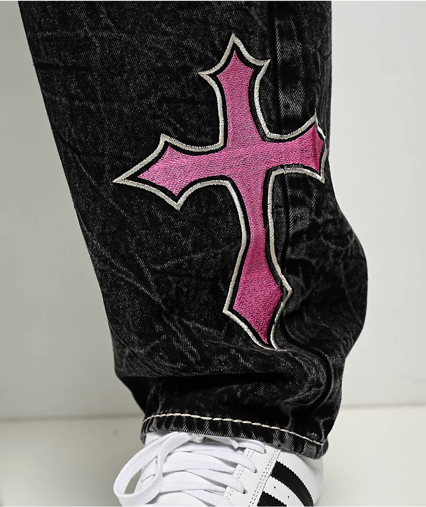 Ninth Hall Ambush Crosses Black Wash Loose Fit Jeans at Mall of