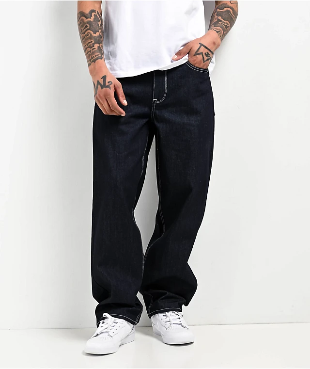 GIDEAL clash lamé denim pants (indigo) 3 Purple P018 Work Clean Jean Light Indigo I Momentum