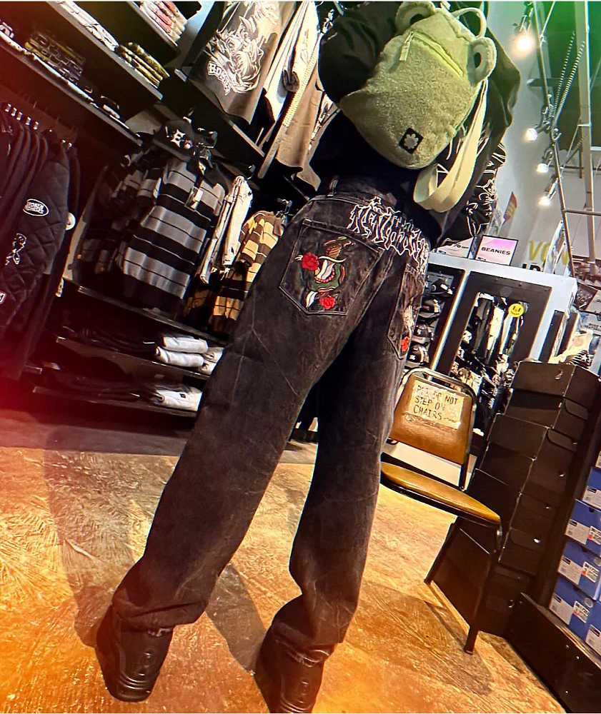 Ninth Hall Ambush Embroidered Black Denim Jeans | MainPlace Mall