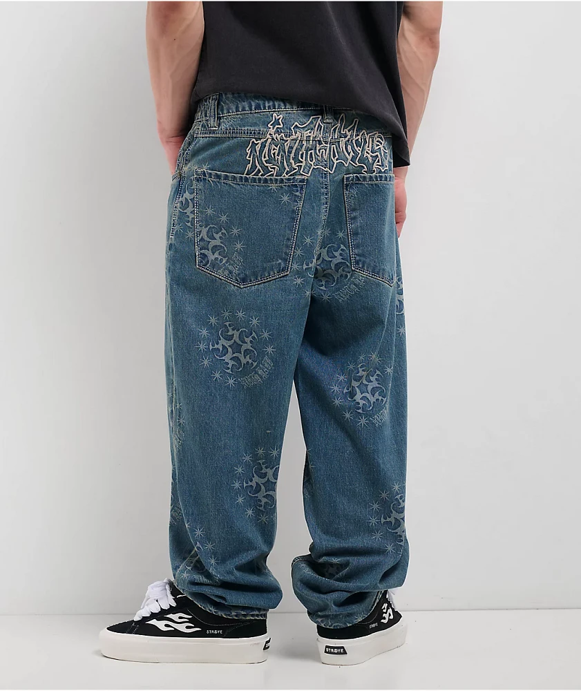 Ninth Hall Ambush Star Blue Wash Loose Fit Jeans | Mission Valley