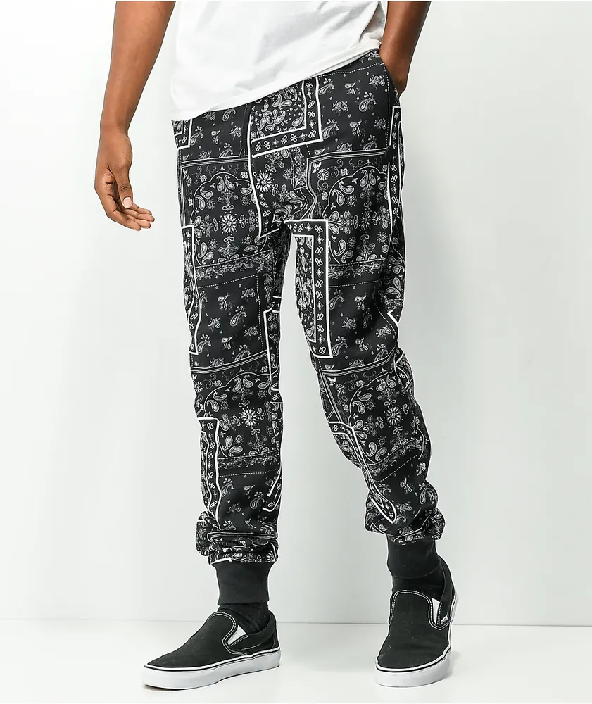 Black bandana joggers online