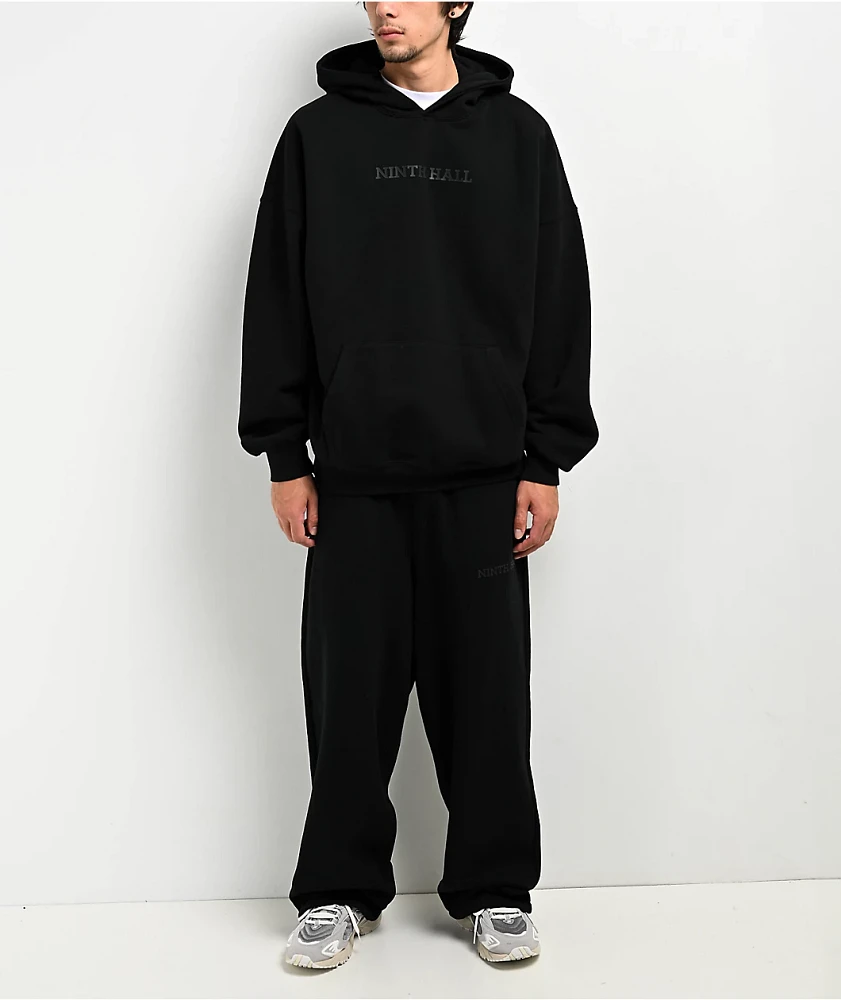 Black oversized sweatpants on sale