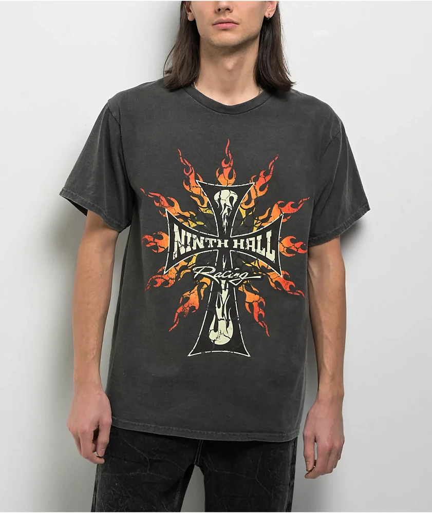 houseonthehill Tシャツ　90 Ninth Hall Chopper Charcoal T-Shirt | Liberty Center