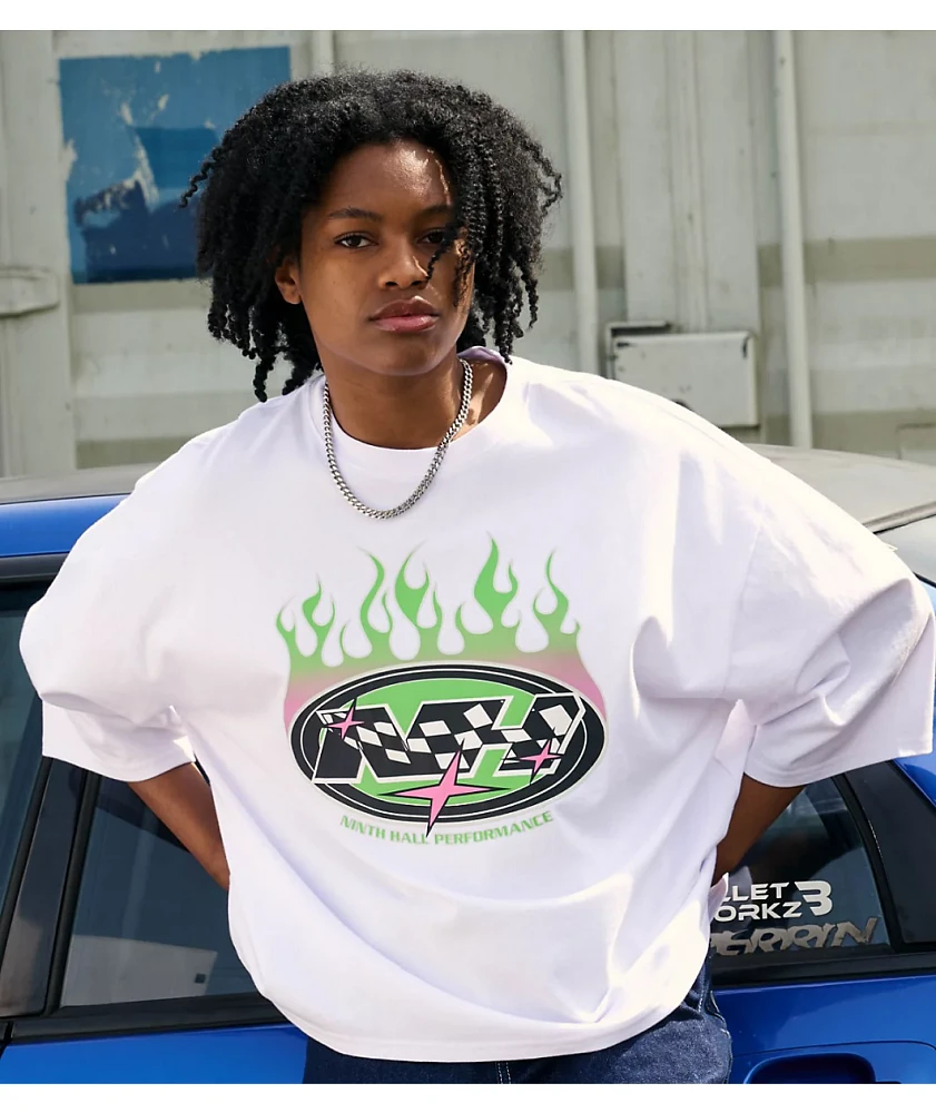 Ninth Hall Ciara White Oversized Boxy T-Shirt at Hamilton Place in