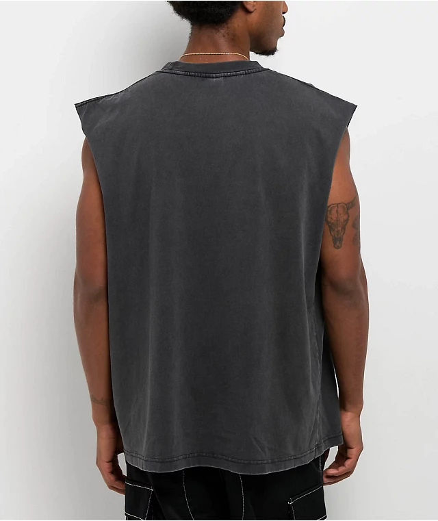 Ninth Hall Dog Tags Black Wash Tank Top at CoolSprings Galleria in