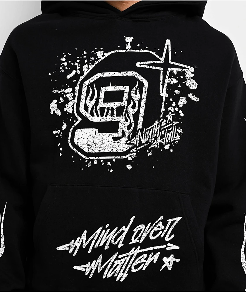Ninth Hall Flame Black Boxy Hoodie at CoolSprings Galleria in