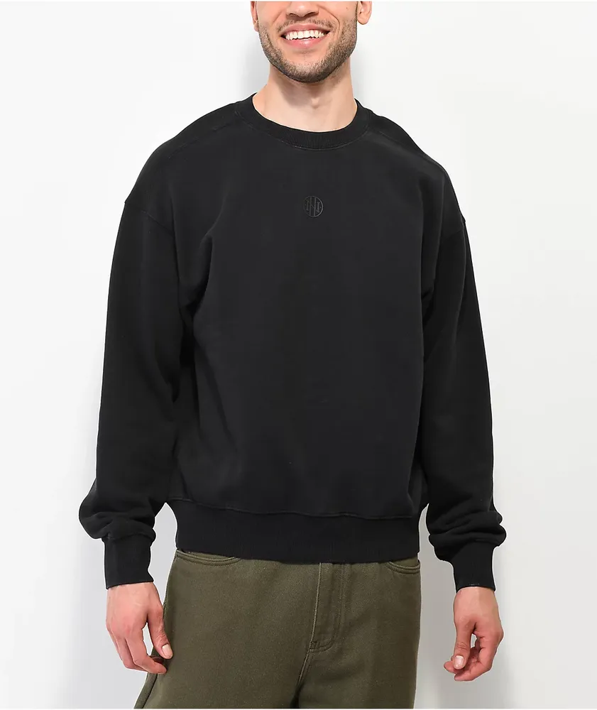 Ninth Hall Fundamental Black Wash Crewneck Sweatshirt Pueblo Mall