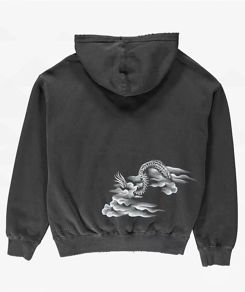 Ninth Hall Fundamentals Airbrushed Dragon Black Hoodie | Liberty