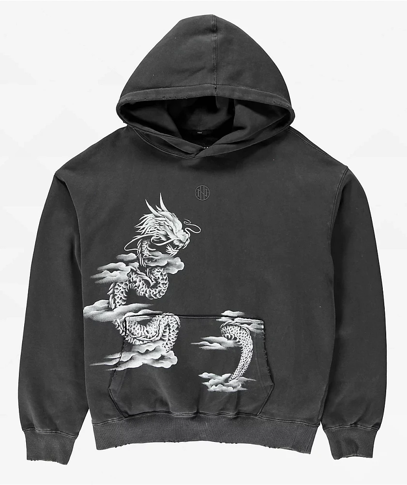 Ninth Hall Fundamentals Airbrushed Dragon Black Hoodie | MainPlace
