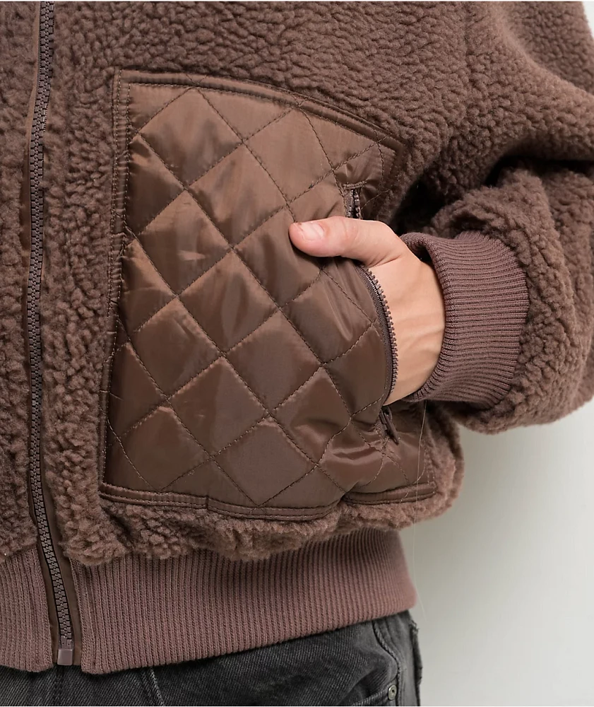 Ninth Hall Fundamentals Amory Deep Taupe Bomber Jacket | Mission