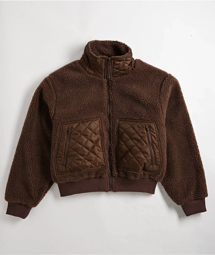 Ninth Hall Fundamentals Amory Deep Taupe Bomber Jacket | Mission