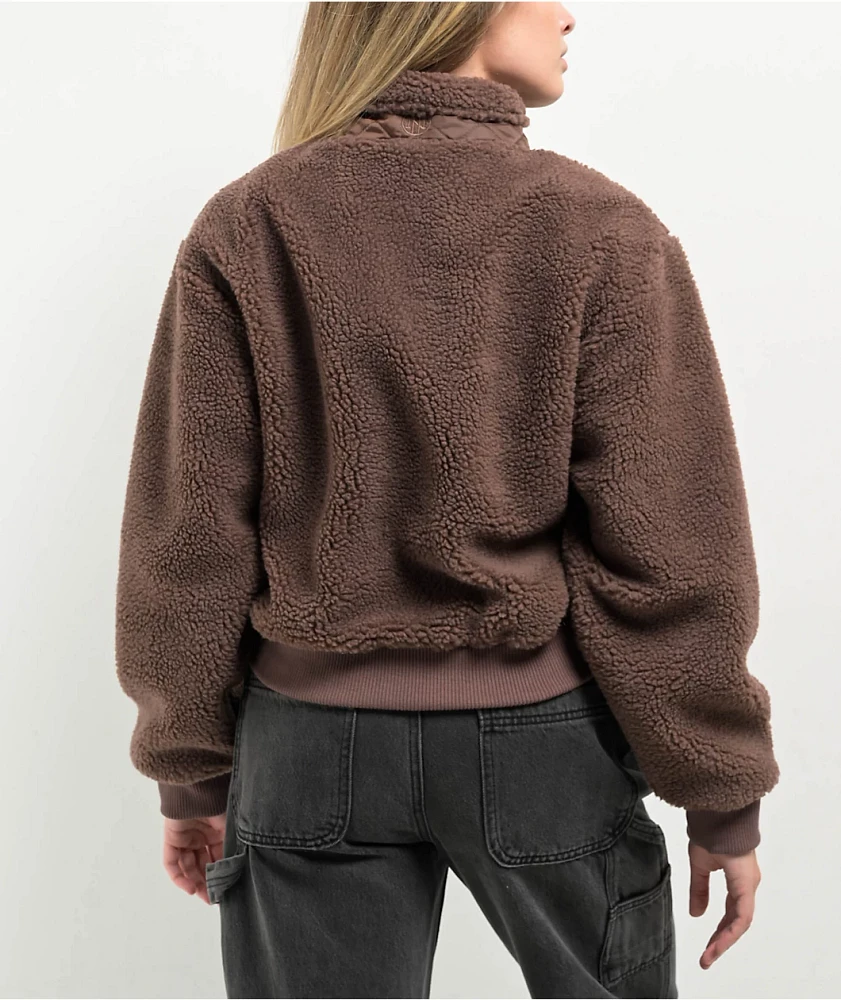 Ninth Hall Fundamentals Amory Deep Taupe Bomber Jacket | Mission