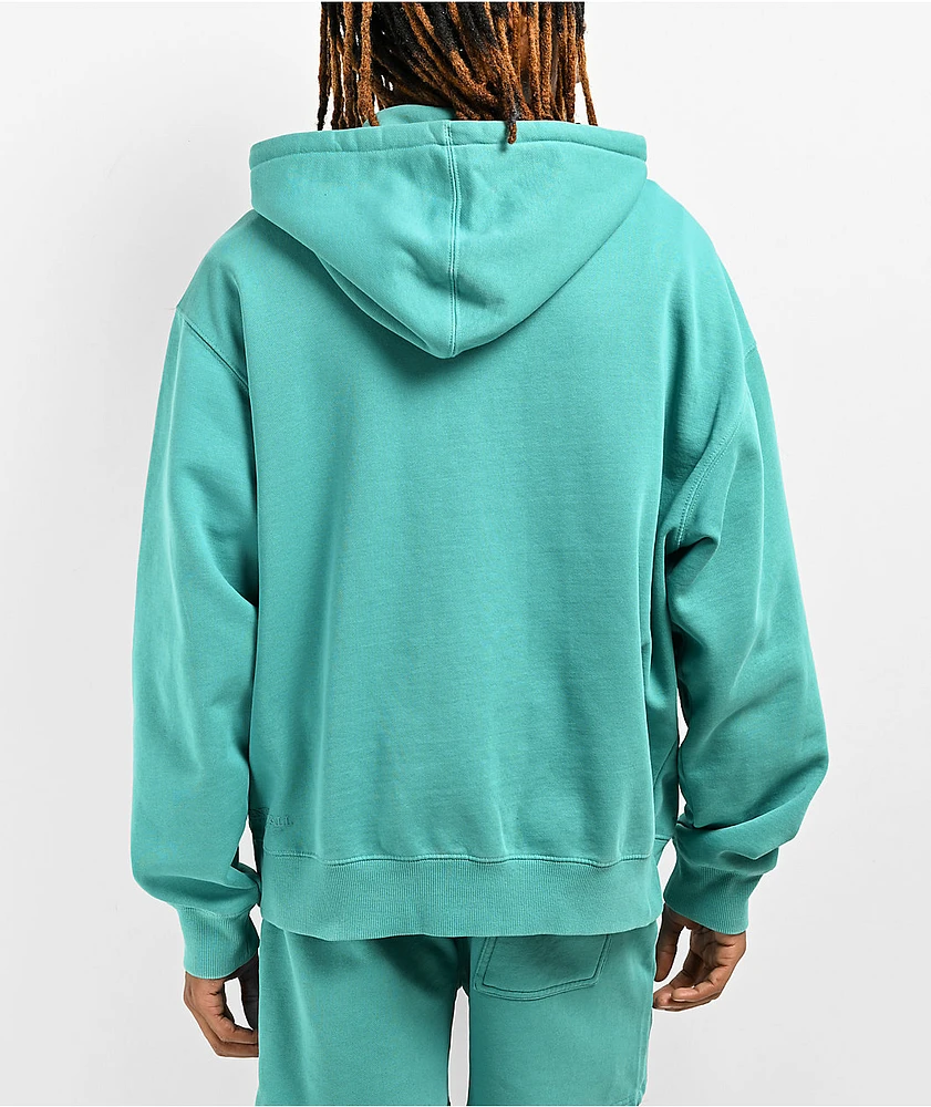 Ninth Hall Fundamentals Bay Blue Boxy Zip Hoodie | Arden Fair