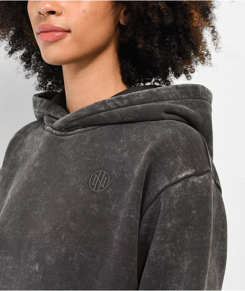 Ninth Hall Fundamentals Black Wash Relaxed Hoodie at Hamilton