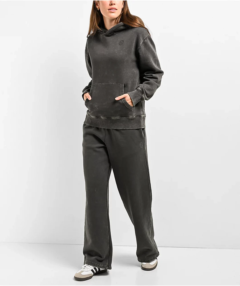 Ninth Hall Fundamentals Black Wash Relaxed Hoodie at Foxvalley