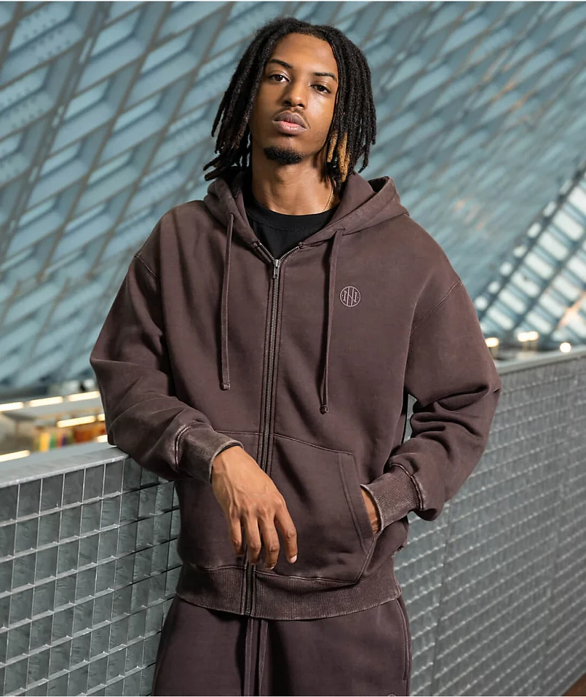 トップス brown by 2tacs BAA hoodie Black 2XL Ninth Hall Fundamentals Brown Boxy Zip Hoodie at CoolSprings