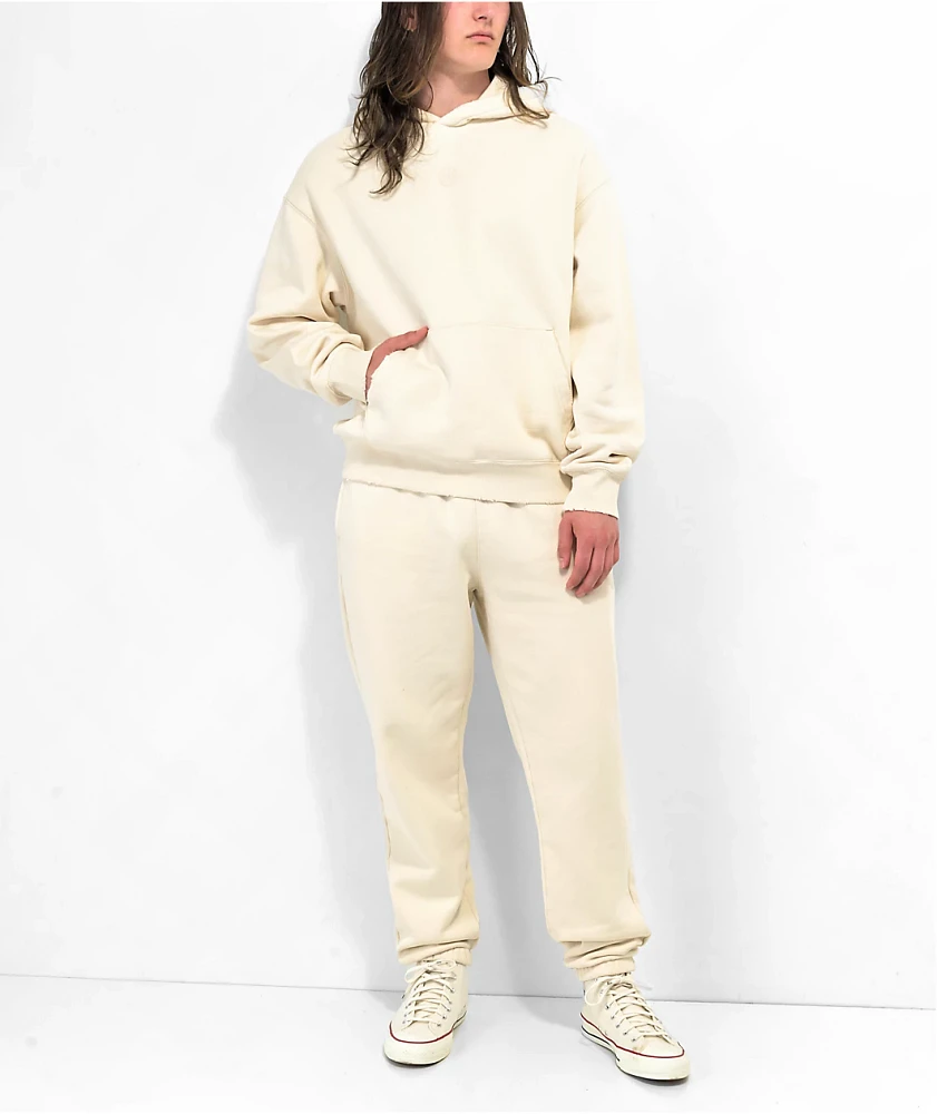 ♡cream♡ Ninth Hall Fundamentals Cream Distressed Boxy Hoodie | Arden Fair