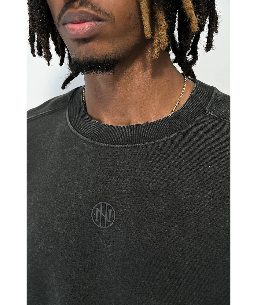 Distressed crewneck sweatshirt top