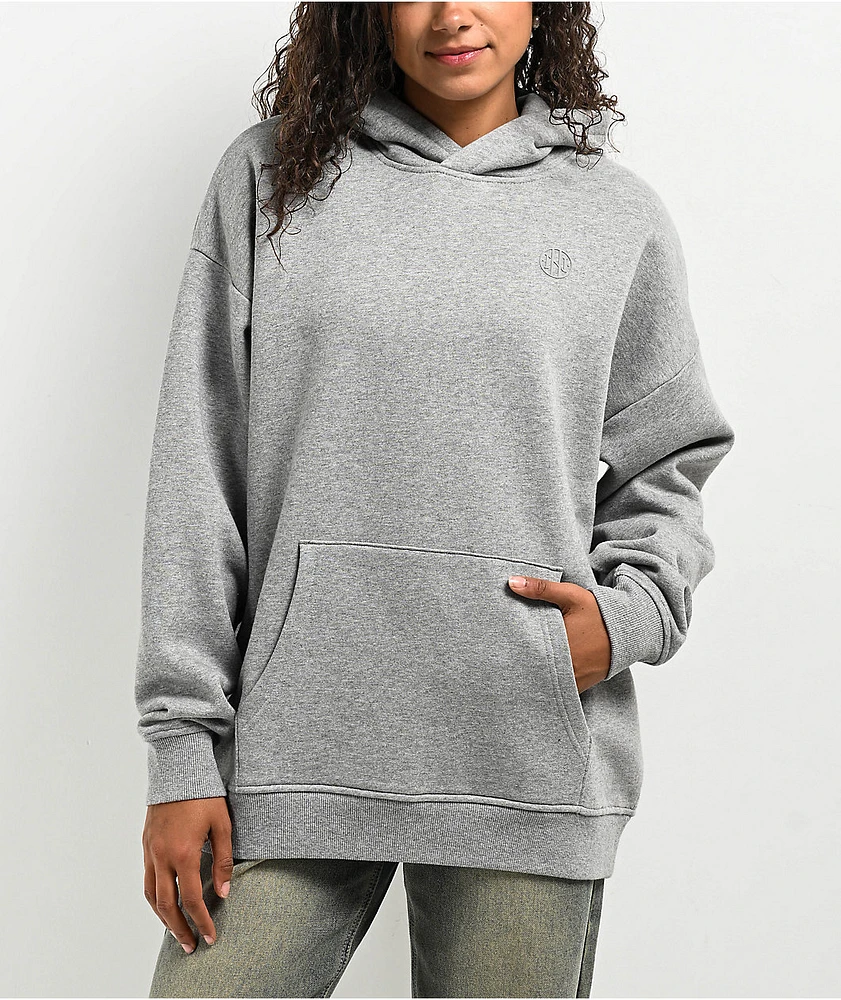 Ninth Hall Fundamentals Geena Heather Grey Oversized Hoodie