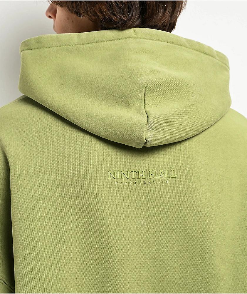 Ninth Hall Fundamentals Green Boxy Hoodie | Arden Fair