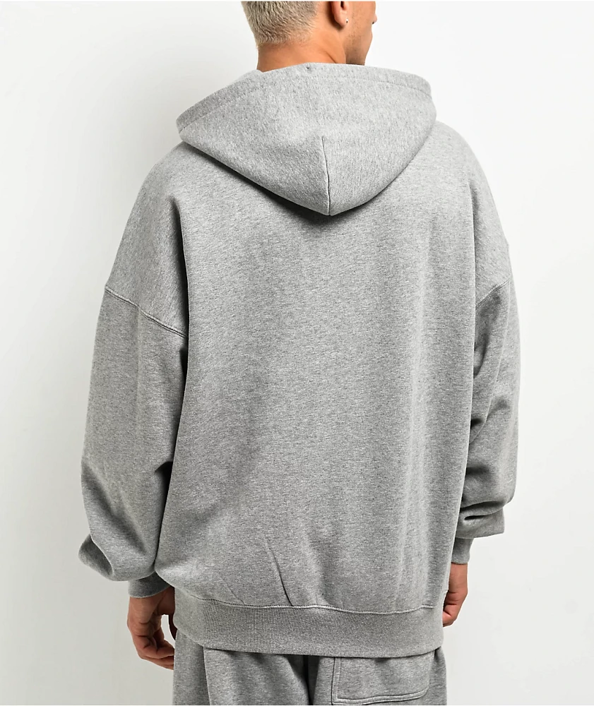 Ninth Hall Fundamentals Logo Grey Oversized Hoodie | Liberty Center