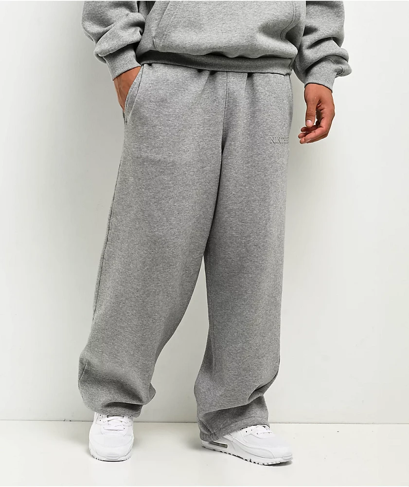Ninth Hall Fundamentals Logo Grey Oversized Open Hem