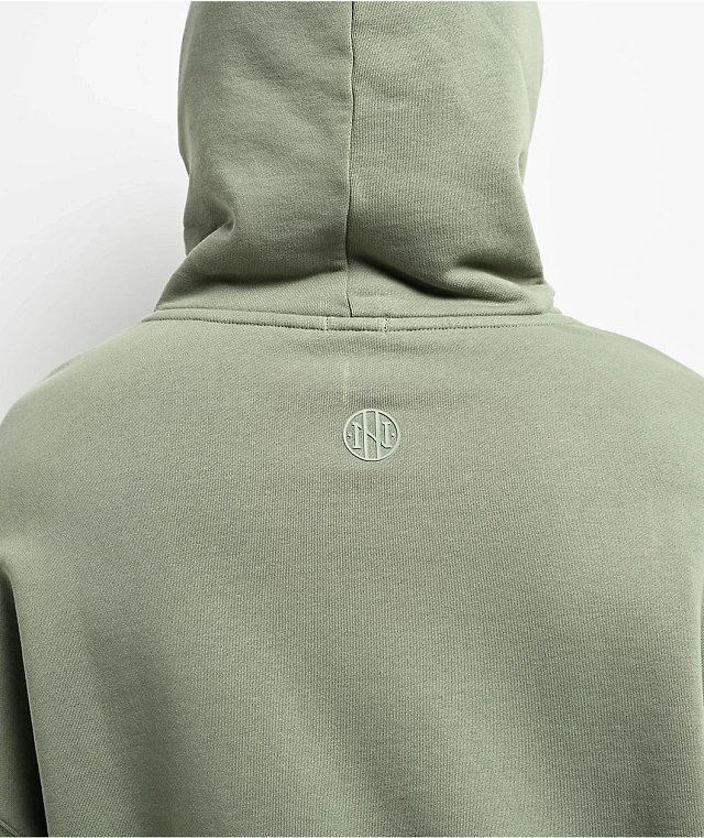 Ninth Hall Fundamentals Logo Light Green Oversized Hoodie at