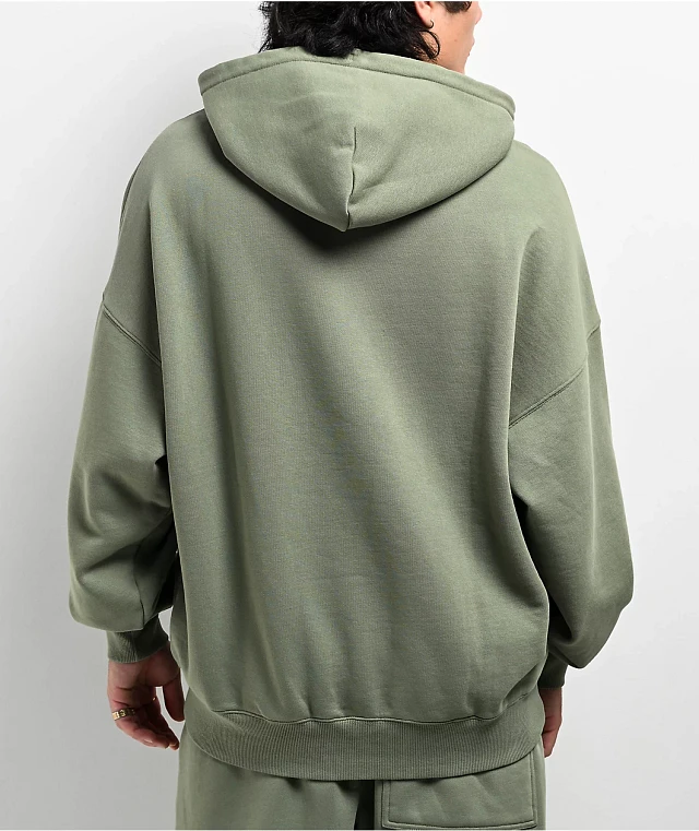 ミュージシャン logo hoodie replica ZERO light green Ninth Hall Fundamentals Logo Light Green Oversized Hoodie at