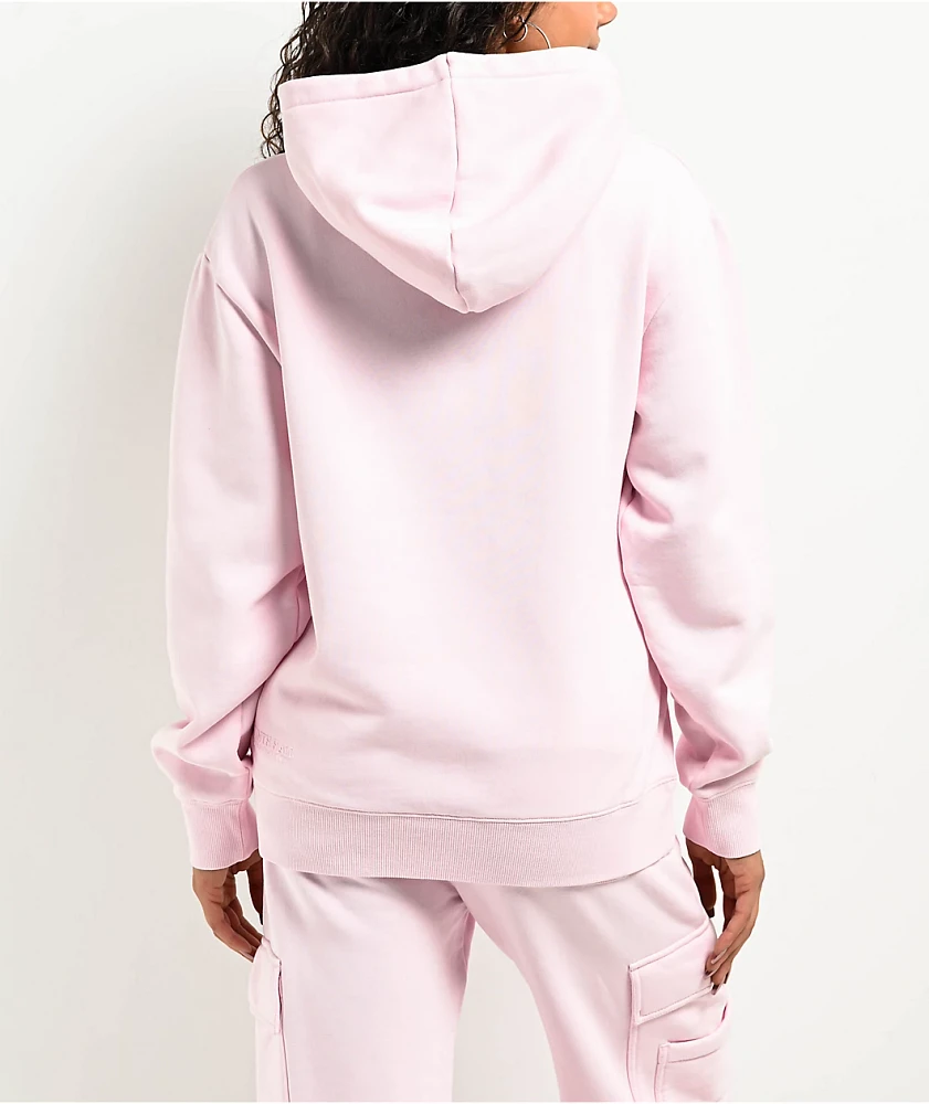 Ninth Hall Fundamentals Oso Pink Wash Relaxed Hoodie | MainPlace Mall
