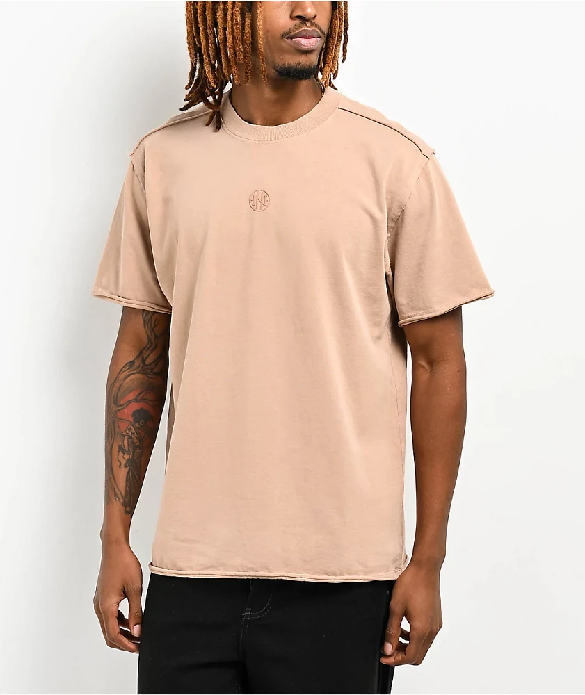 Ninth Hall Fundamentals Raw Brown Boxy T-Shirt | MainPlace Mall