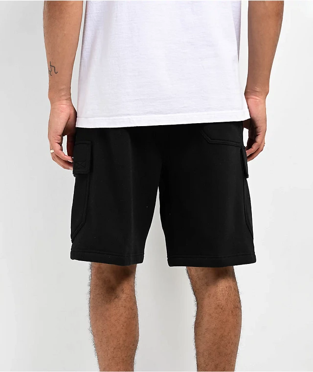 Ninth Hall Fundamentals Stash Black Cargo Sweat Shorts | MainPlace