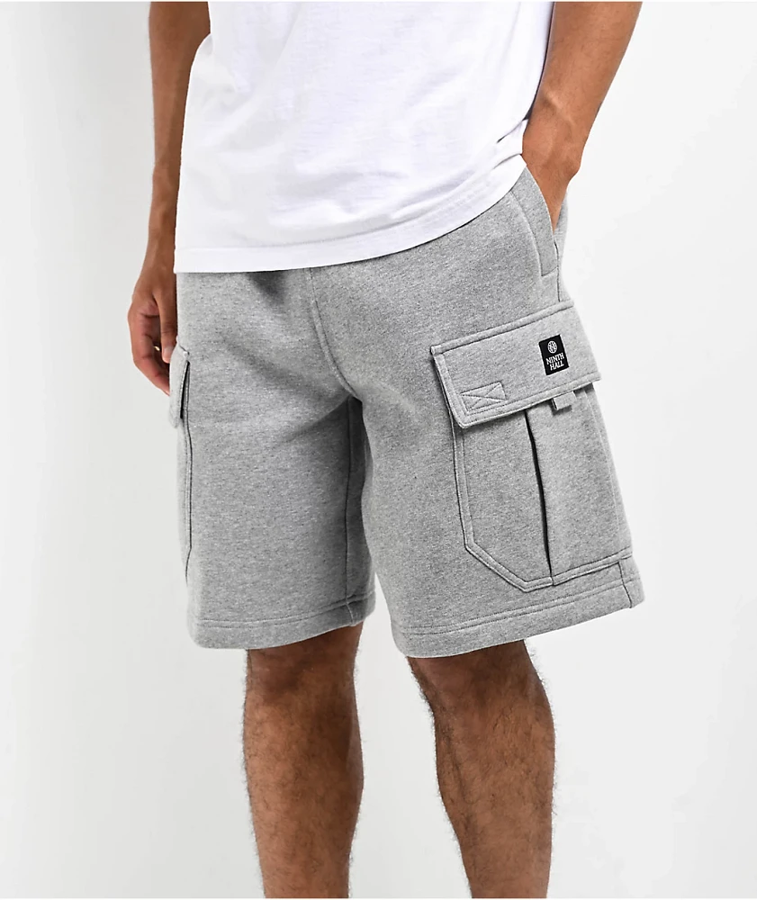 Ninth Hall Fundamentals Stash Grey Cargo Sweat Shorts | Liberty Center