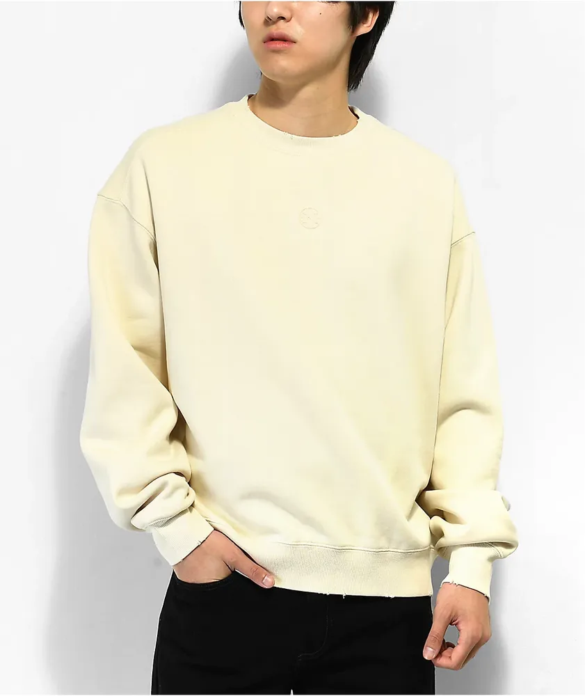 Distressed crewneck clearance