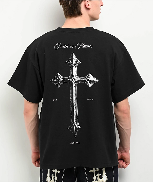 Ninth Hall Heaven Can Wait Black T-Shirt | Arden Fair