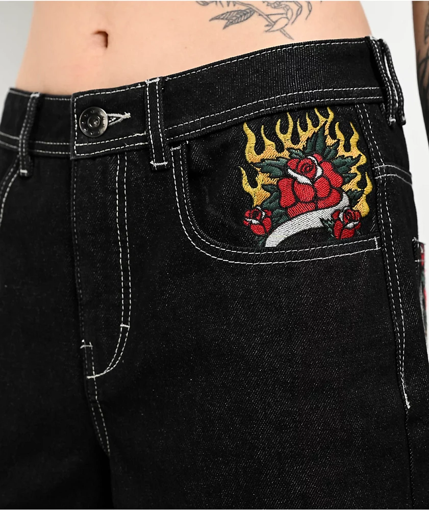 Ninth Hall Idle Black Wash Shorts | Mission Valley