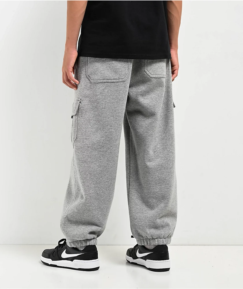 Ninth Hall Kids Stash Cargo Heather Grey Sweatpants | Arden Fair