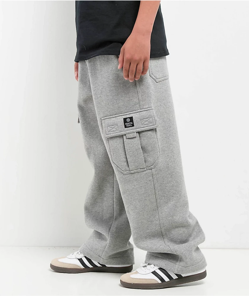 Ninth Hall Kids Stash Heather Grey Cargo Sweatpants | MainPlace Mall