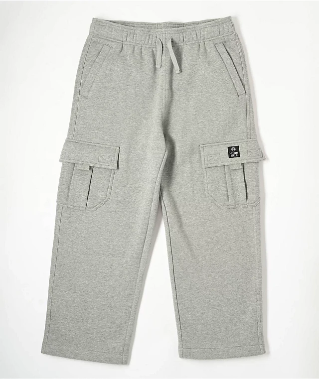 Ninth Hall Fundamentals Stash Grey Baggy Cargo Sweatpants