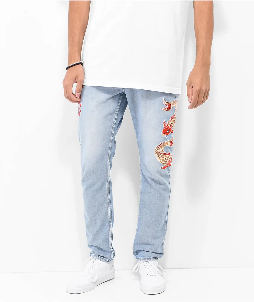 Ninth Hall Lure Ember Koi Light Blue Denim Jeans Hamilton Place