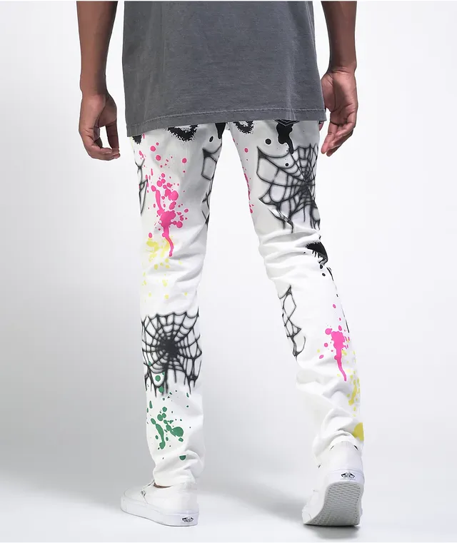 White jeans best sale paint