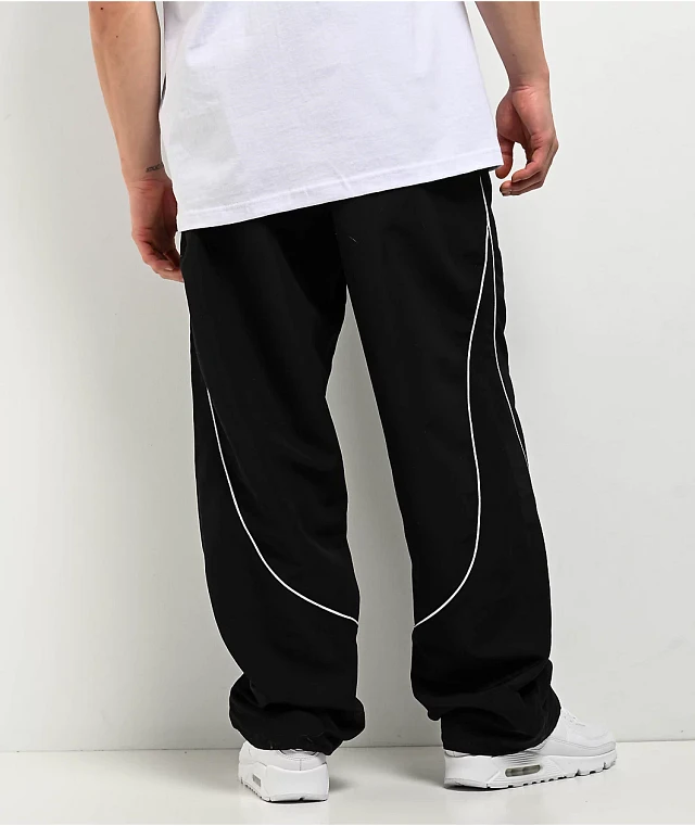 Ninth Hall Piped Black Track Pants | Mission Valley