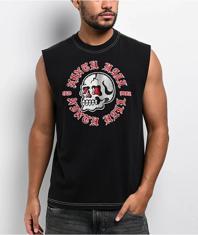 Ninth Hall Red Eye Black Tank Top | Arden Fair