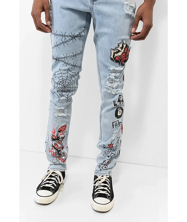 Ninth Hall Rogue Skinny Light Wash Jeans | MainPlace Mall