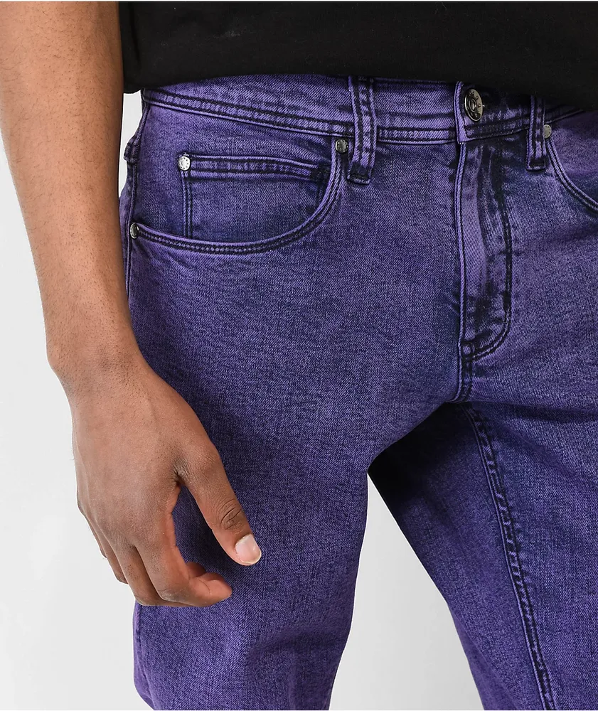 Ninth Hall Rogue Skinny Purple Acid Wash Jeans | Arden Fair