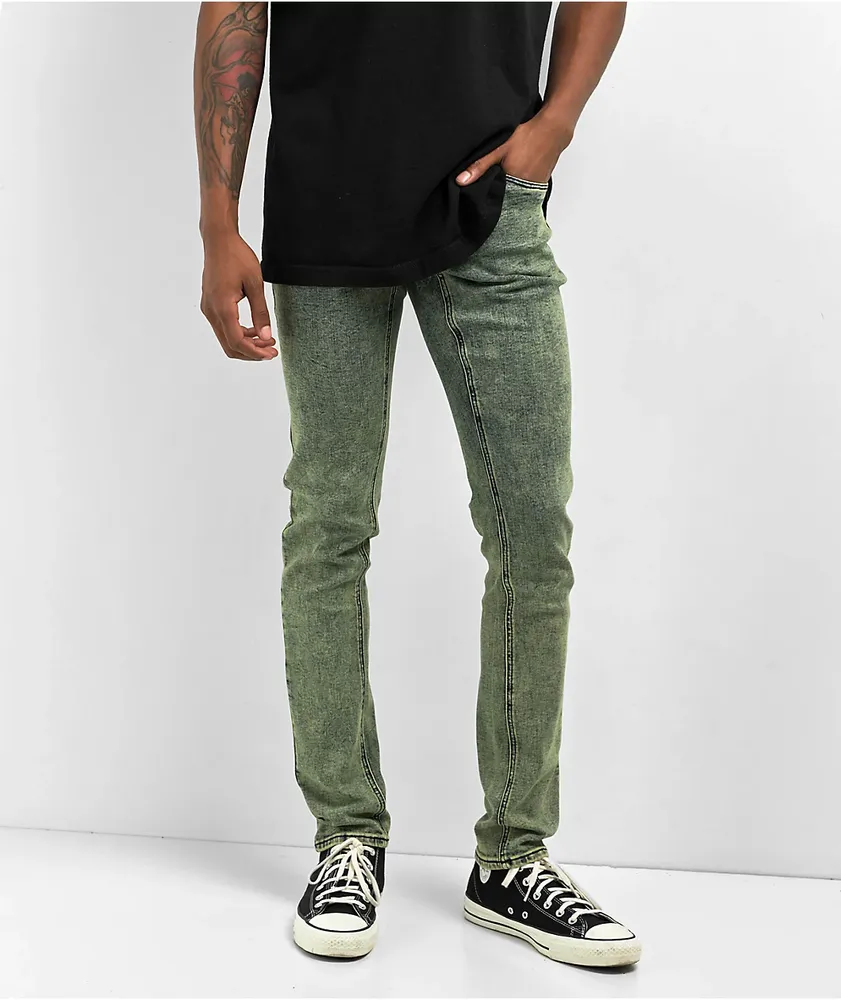 Green acid wash jeans hot sale