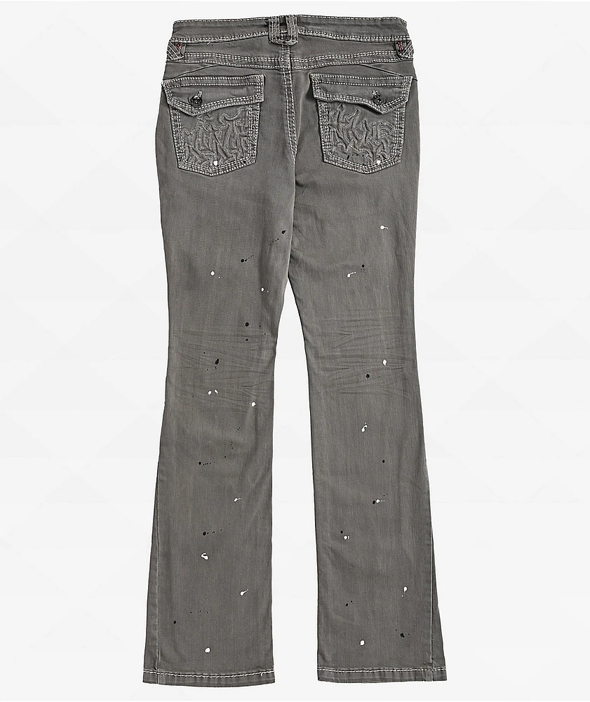 Ninth Hall Stacked Flare Grey Denim Jeans | Liberty Center