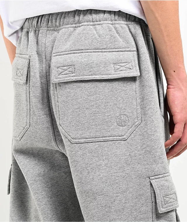 [COSYHARU公式] Catrit Cargo Pocket Wide Sweatpants Ninth Hall Stash Grey Cargo Sweatpants | MainPlace Mall